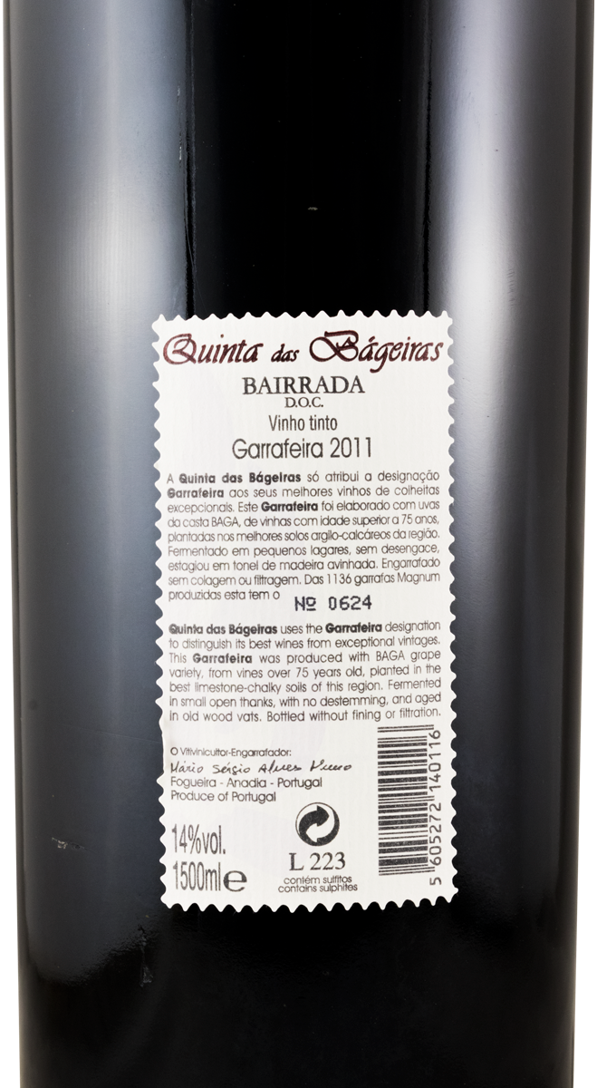 2011 Quinta das Bágeiras Garrafeira tinto 1,5L