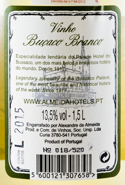 2015 Buçaco Reservado white 1.5L