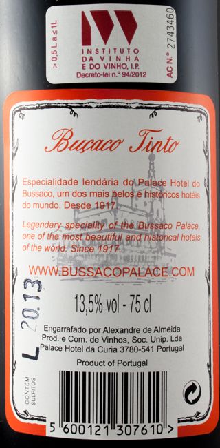 2013 Buçaco Reservado red