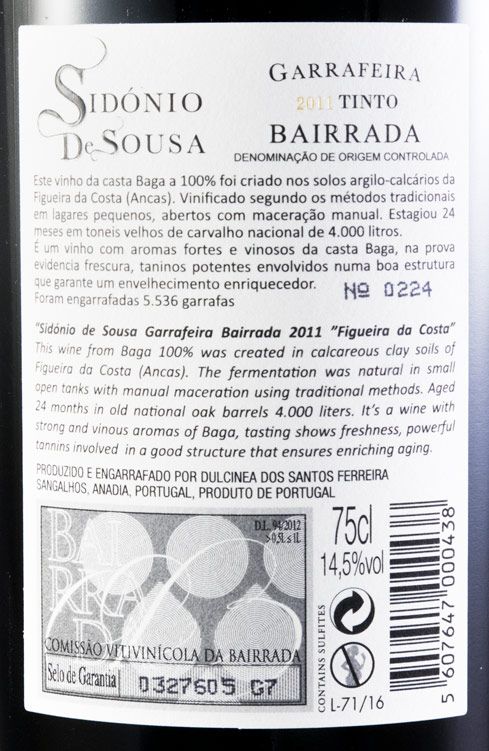 2011 Sidónio de Sousa Garrafeira red