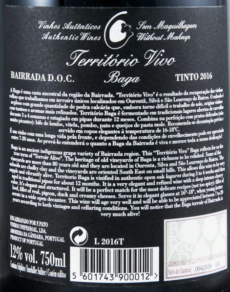 2016 Filipa Pato Território Vivo Baga red