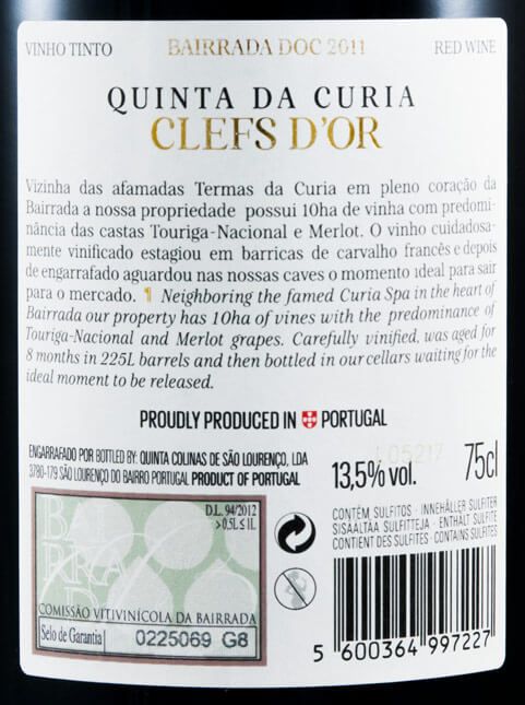 2011 Quinta da Curia Clefs D'Or red