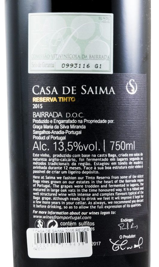 2015 Casa de Saima Reserva red