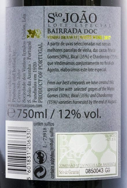 2017 Caves São João Lote Especial branco