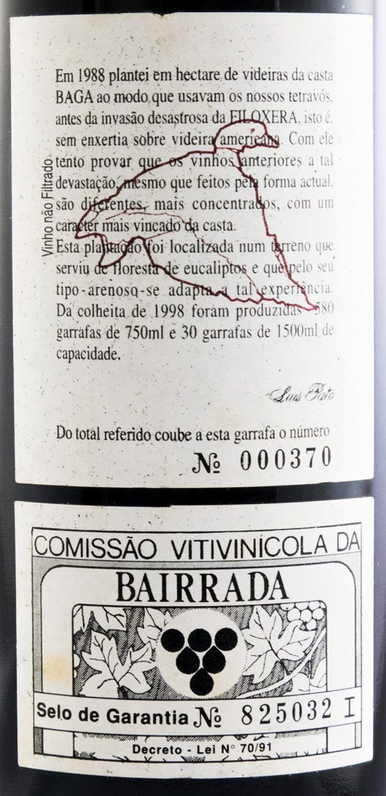 1998 Luis Pato Quinta do Ribeirinho Pé Franco tinto