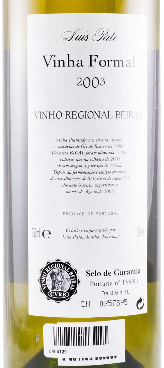 2003 Luís Pato Vinha Formal branco