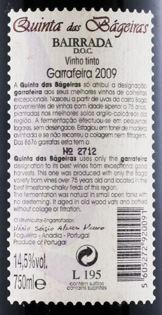 2009 Quinta das Bágeiras Garrafeira red