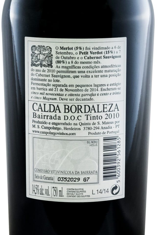 2010 Campolargo Calda Bordaleza tinto