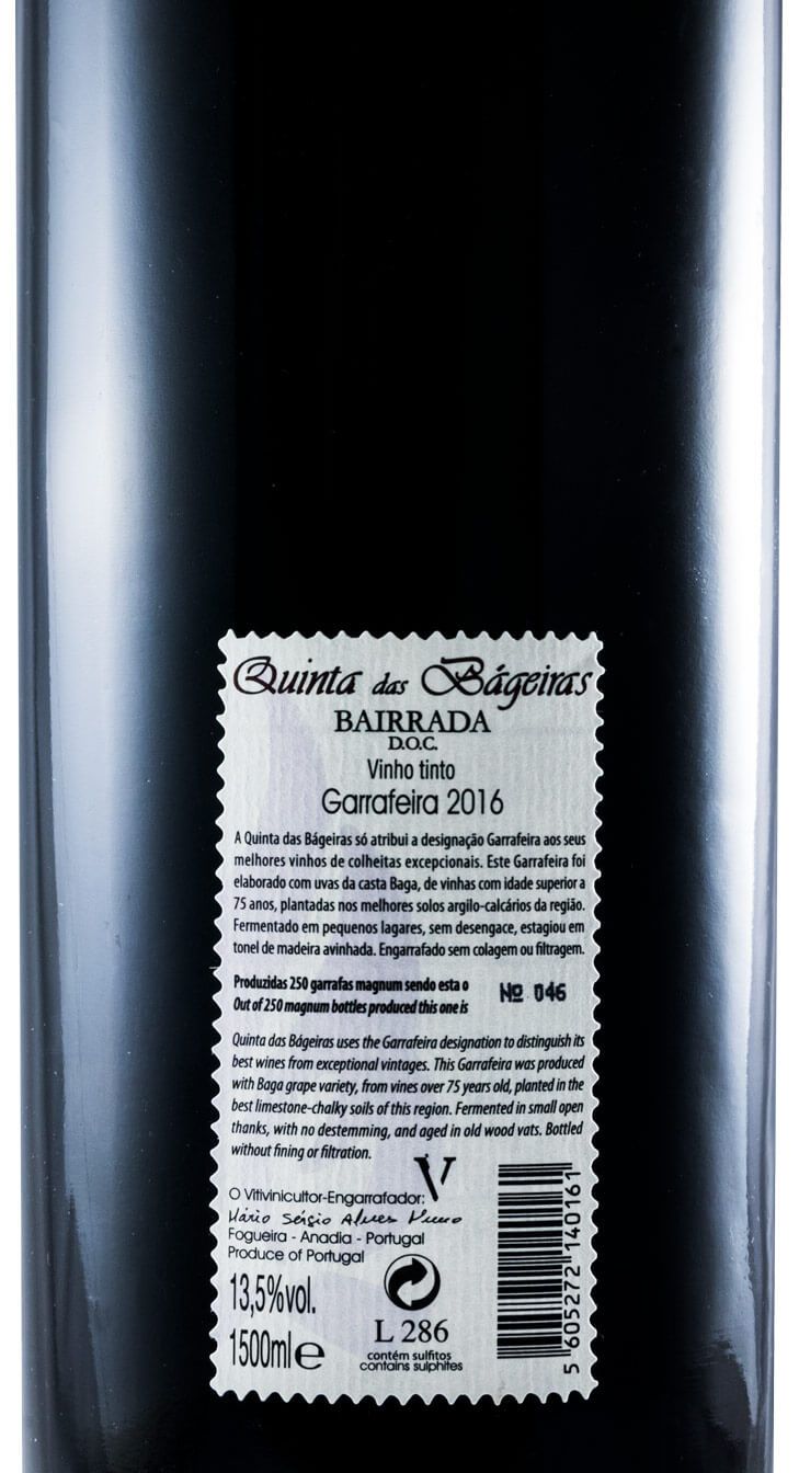 2016 Quinta das Bágeiras Garrafeira tinto 1,5L