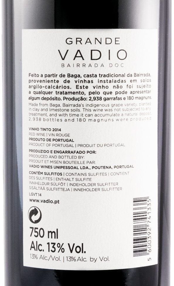 2014 Grande Vadio Baga Vinhas Velhas tinto