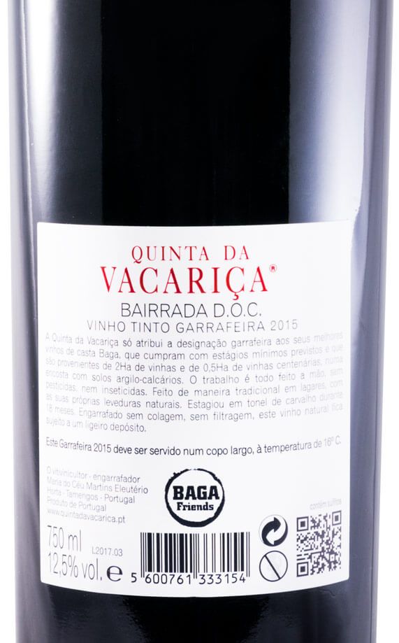 2015 Quinta da Vacariça Garrafeira tinto