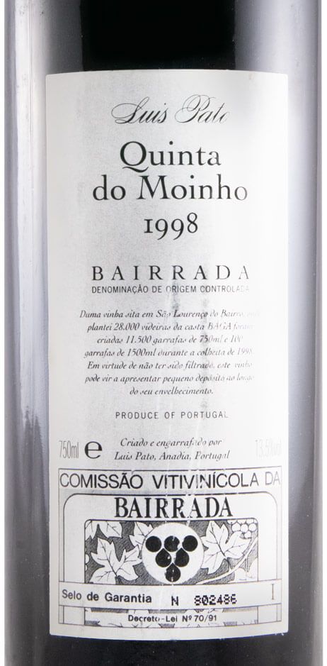 1998 Luís Pato Quinta do Moinho red