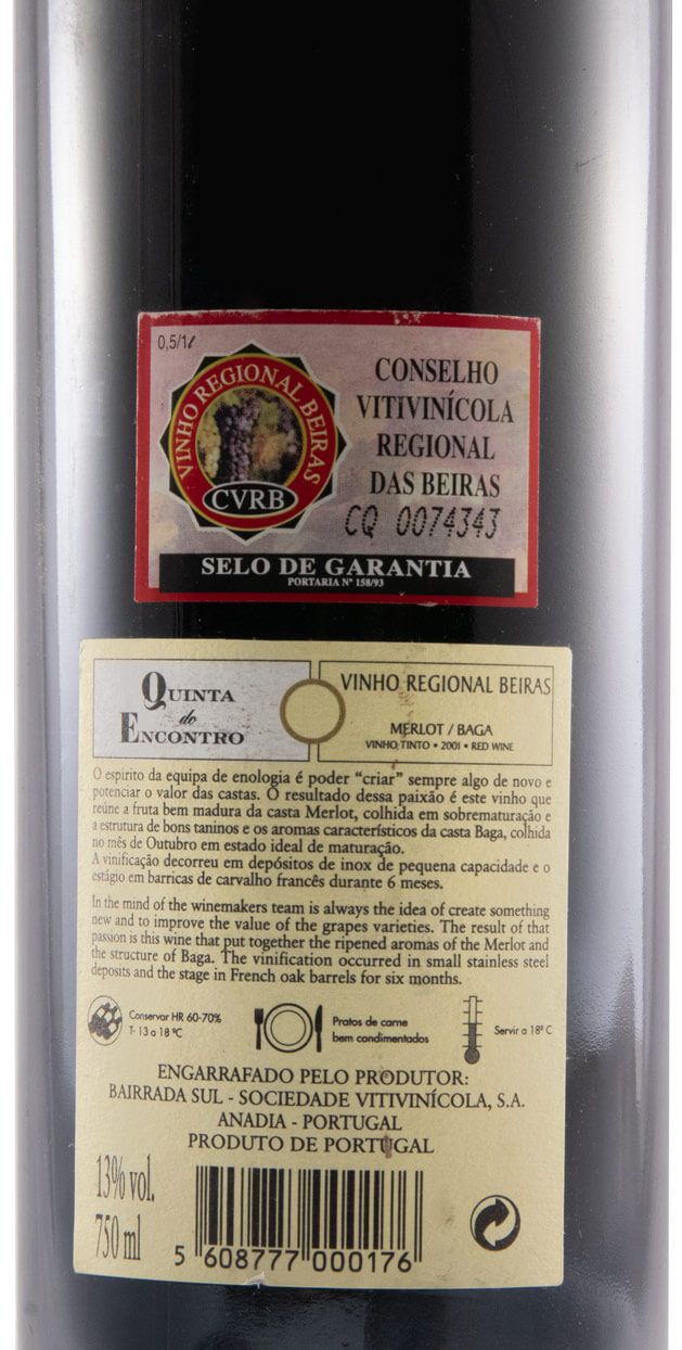 2001 Quinta do Encontro Merlot e Baga red