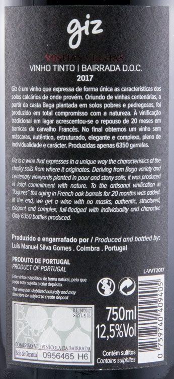 2017 Giz by Luís Gomes Vinhas Velhas red