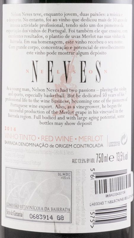 2014 Nelson Neves Merlot tinto