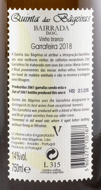 2018 Quinta das Bágeiras Garrafeira white