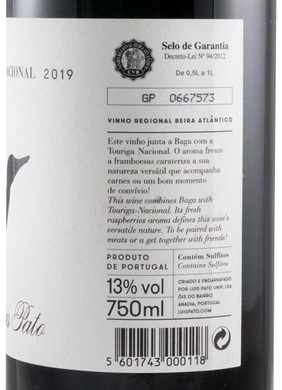 2019 Luís Pato Baga & Touriga Nacional tinto
