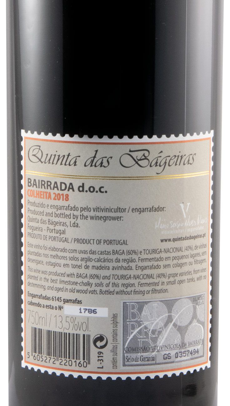 2018 Quinta das Bágeiras tinto