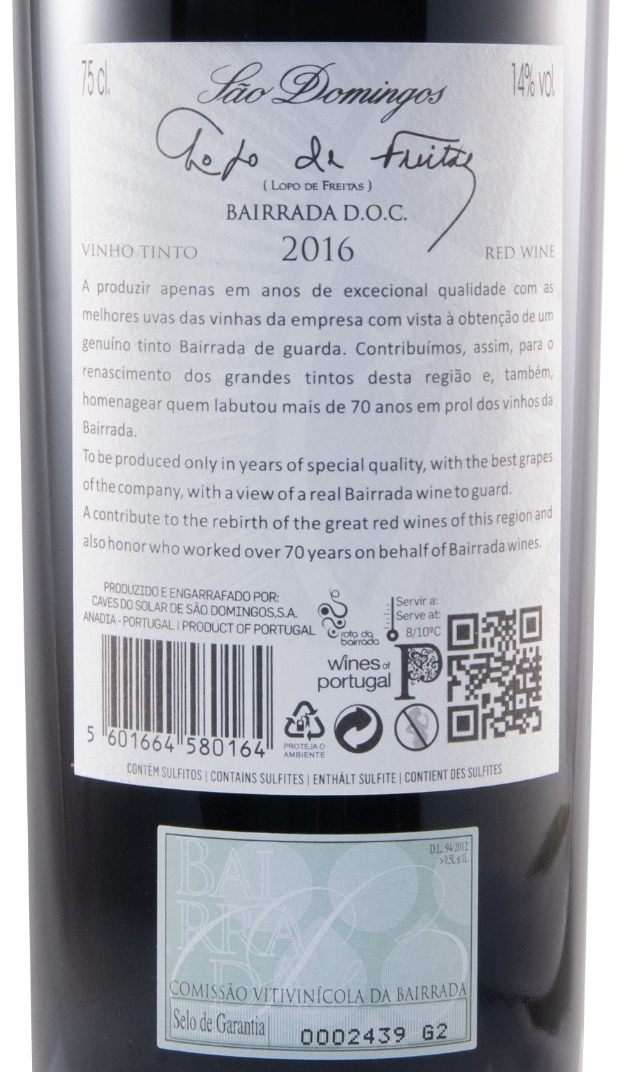 2016 Caves São Domingos Lopo de Freitas tinto