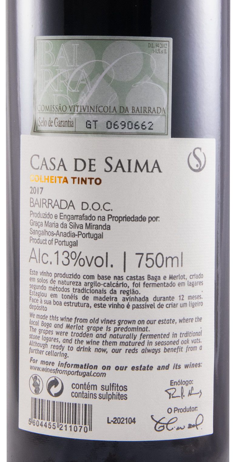2017 Casa de Saima tinto