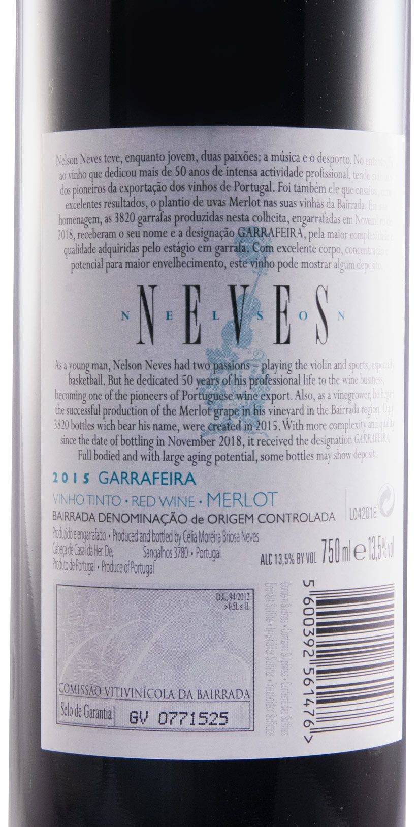 2015 Nelson Neves Garrafeira tinto