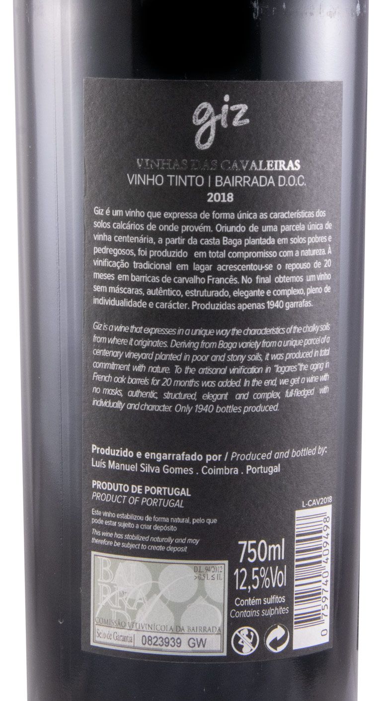 2018 Giz by Luís Gomes Vinha das Cavaleiras tinto