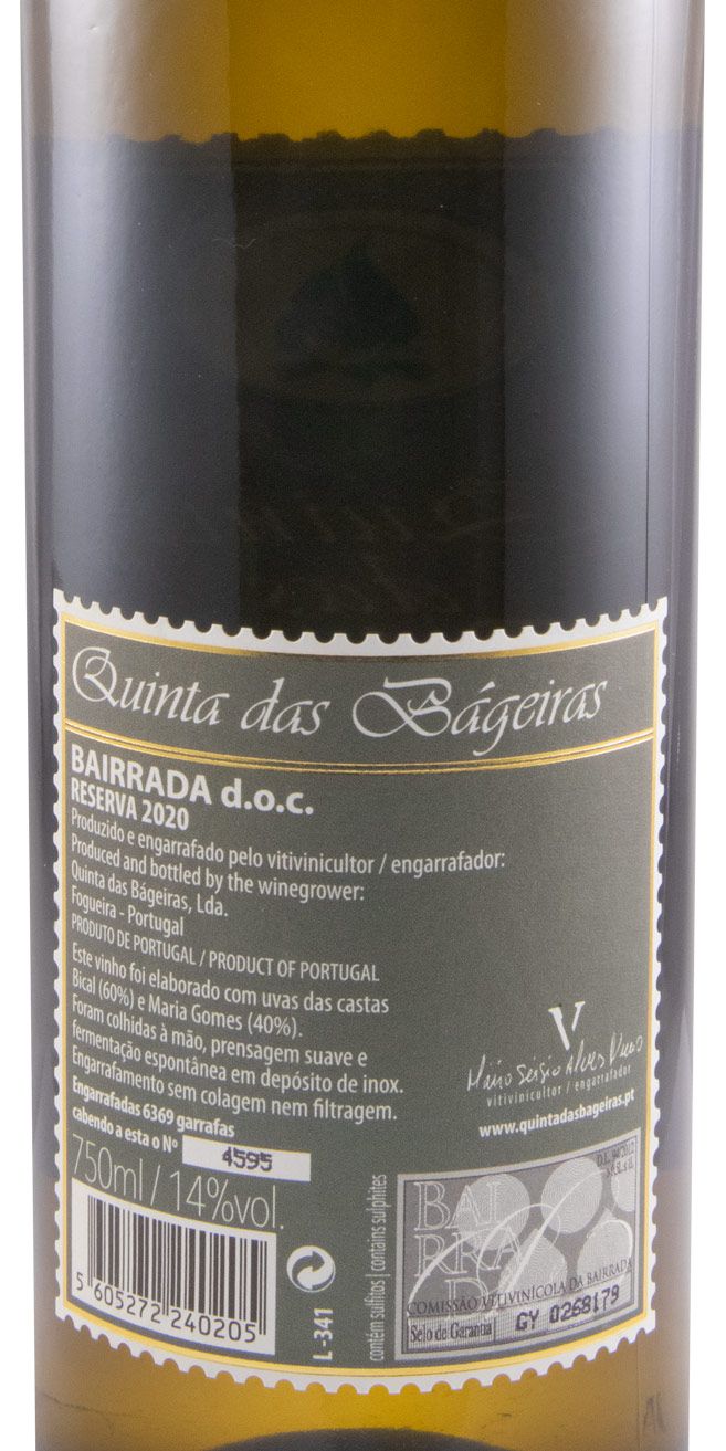 2020 Quinta das Bágeiras Reserva white