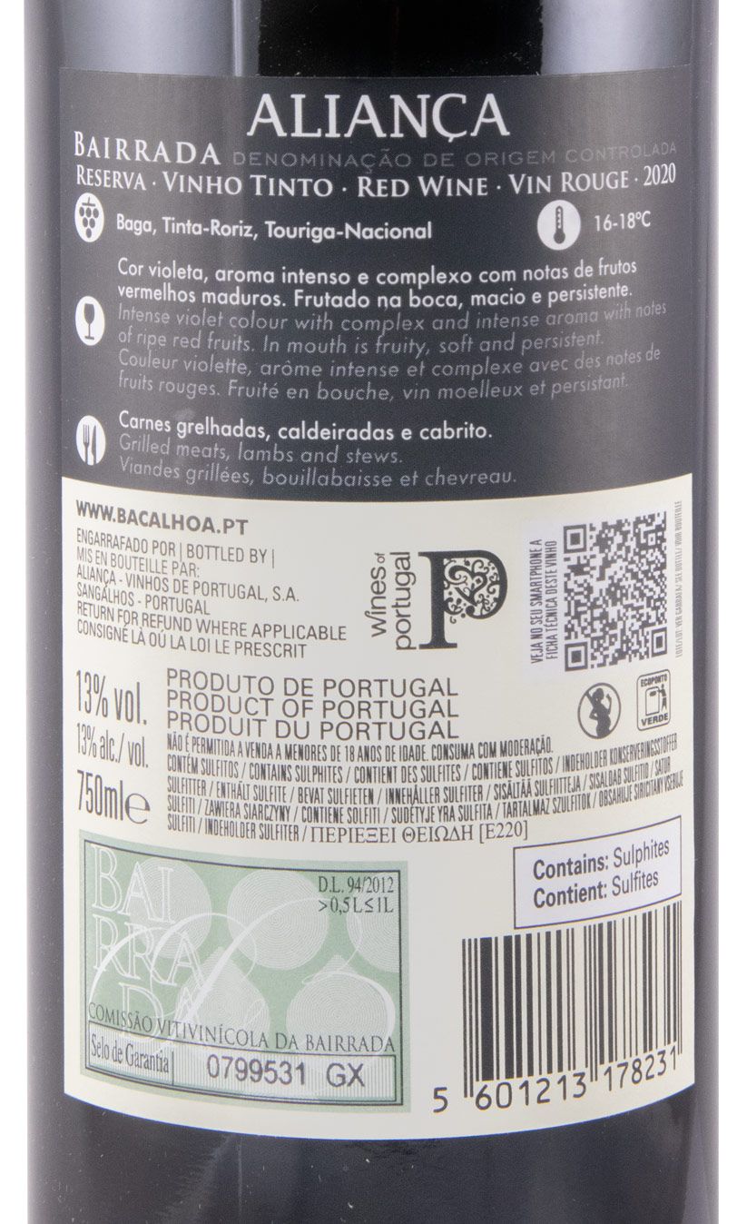 2020 Aliança Bairrada Reserva tinto