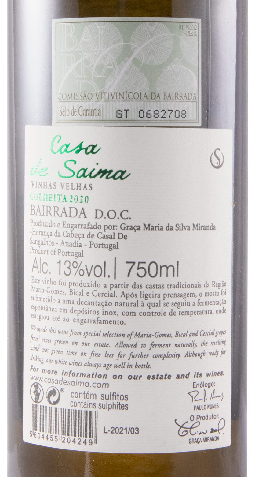 2020 Casa de Saima Vinhas Velhas branco