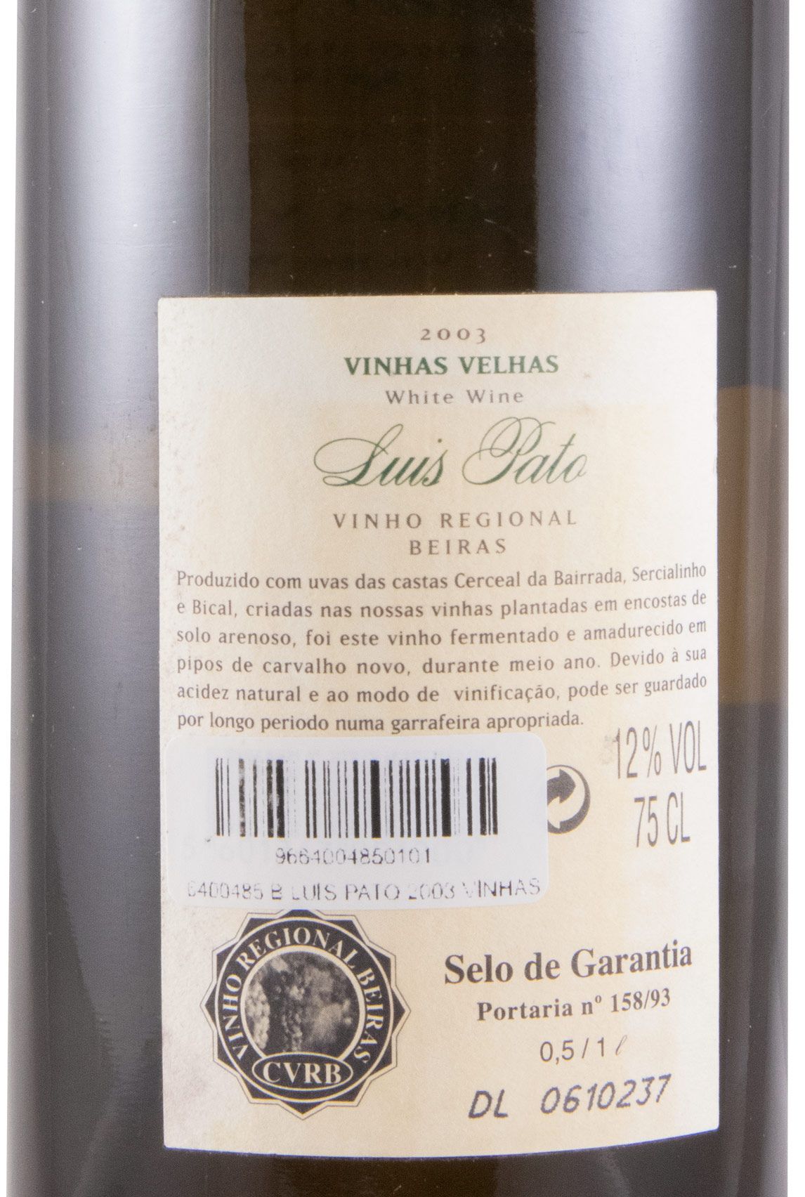 2003 Luís Pato Vinhas Velhas white