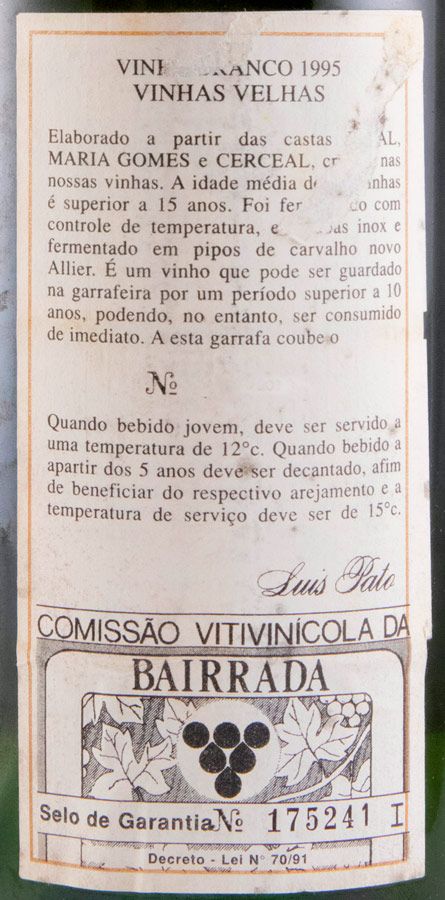 1995 Luís Pato Vinhas Velhas white