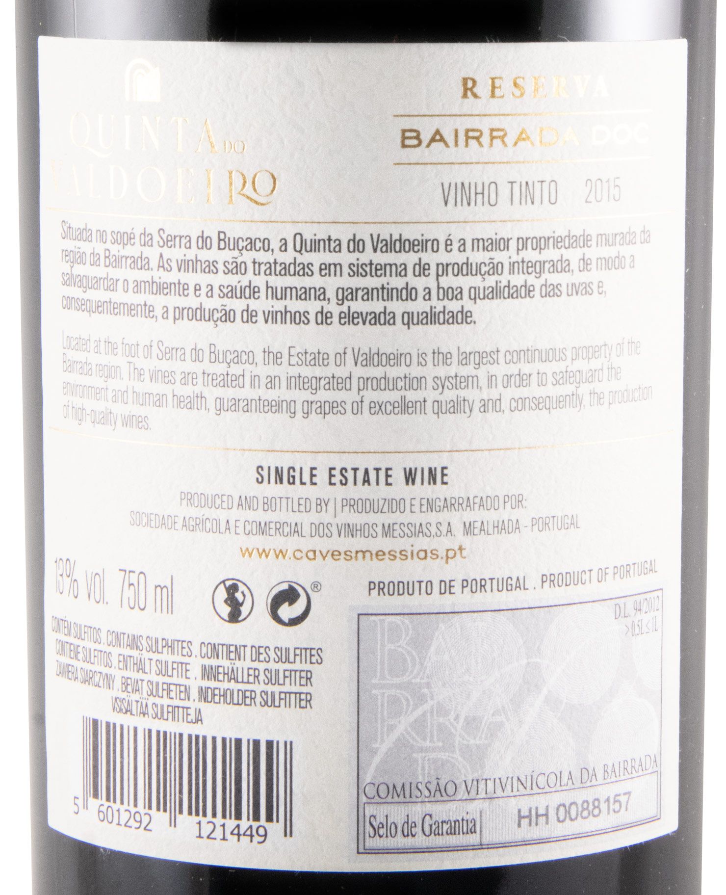 2015 Quinta do Valdoeiro Reserva red