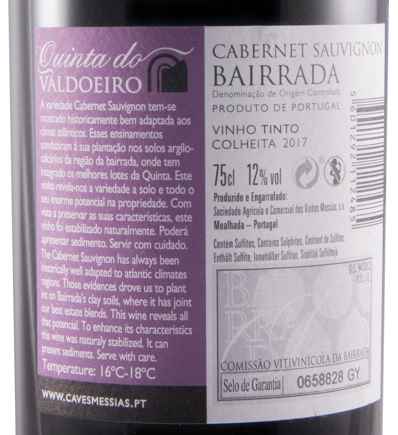 2017 Quinta do Valdoeiro Cabernet Sauvignon tinto
