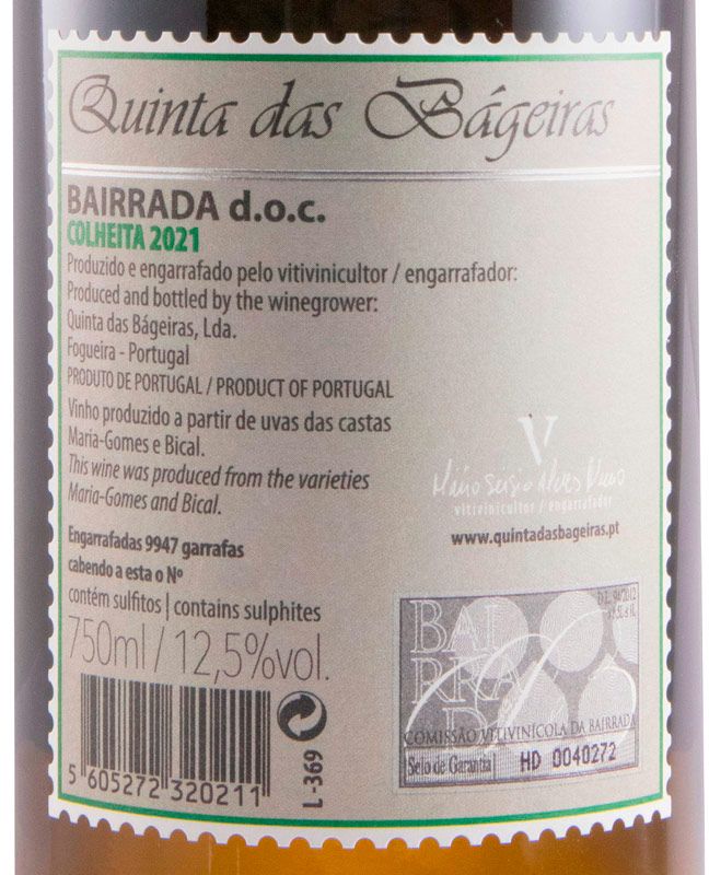 2021 Quinta das Bágeiras branco
