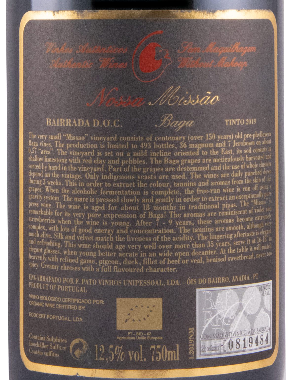 2019 Filipa Pato Missão biológico tinto