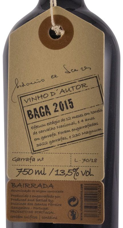 2015 Sidónio de Sousa Vinho D'Autor red