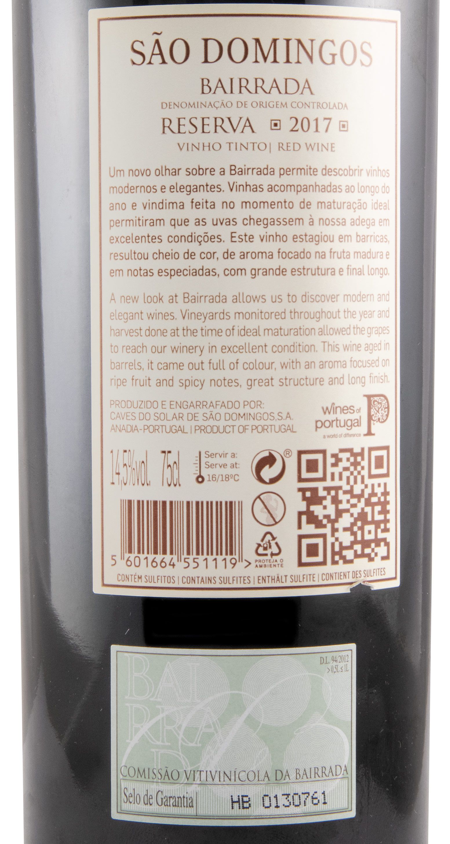 2017 São Domingos Reserva tinto