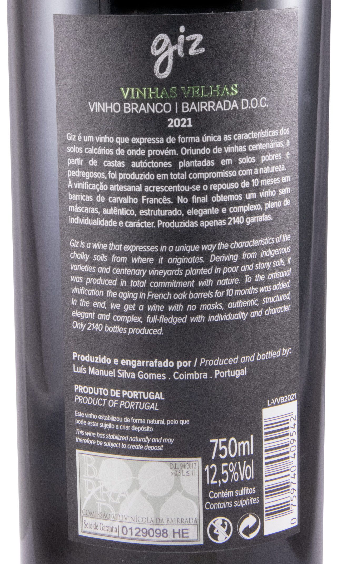 2021 Giz by Luís Gomes Vinhas Velhas white