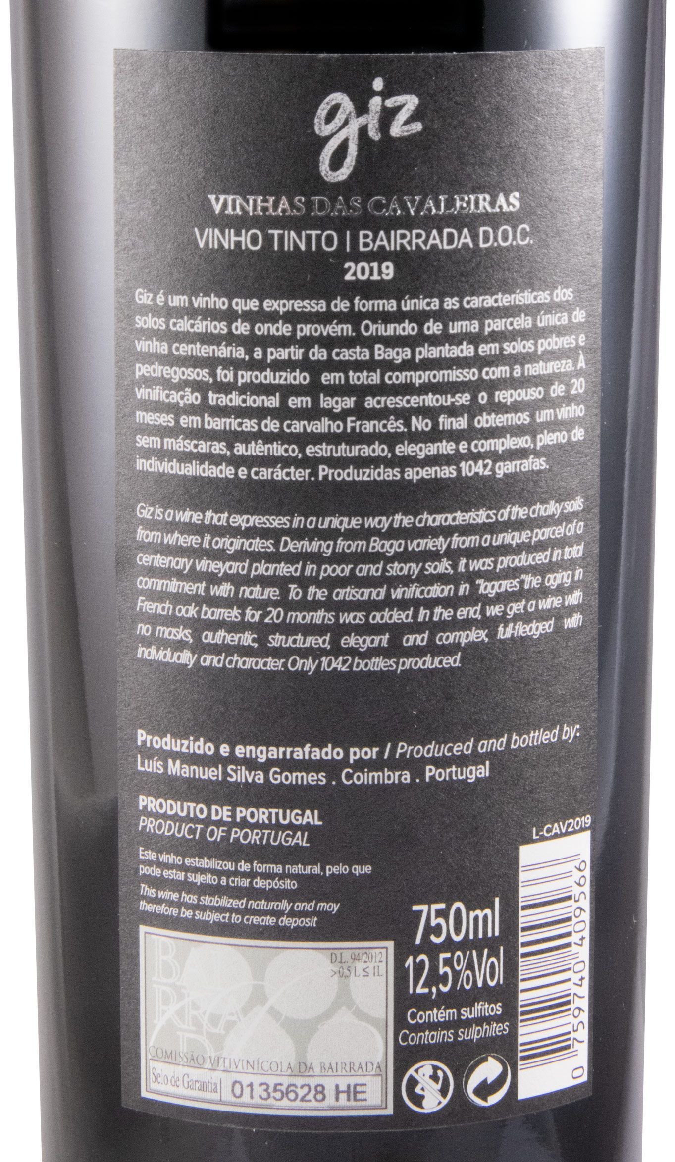2019 Giz by Luís Gomes Vinha das Cavaleiras tinto