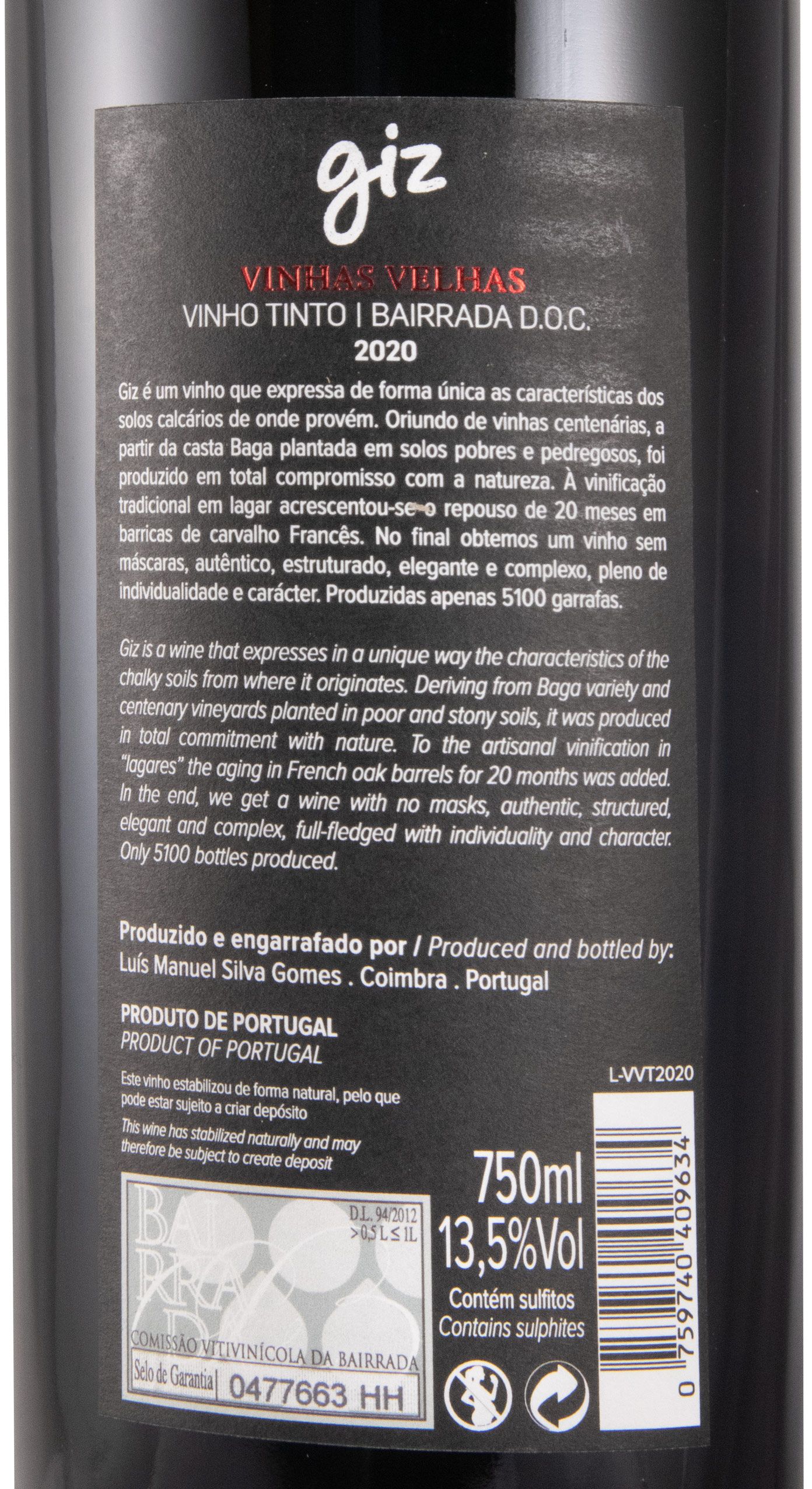 2020 Giz by Luís Gomes Vinhas Velhas red