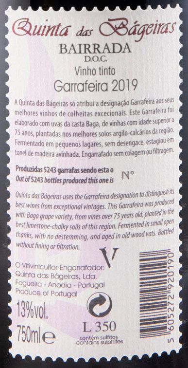 2019 Quinta das Bágeiras Garrafeira red