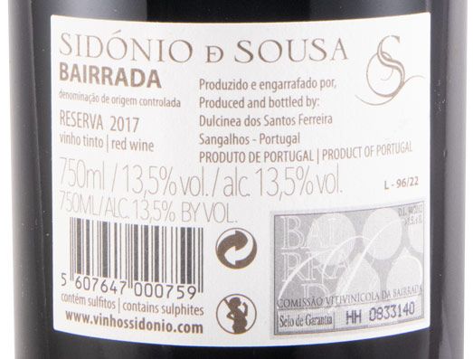 2017 Sidónio de Sousa Reserva tinto