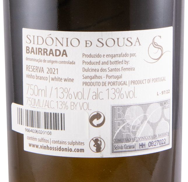 2021 Sidónio de Sousa Reserva white