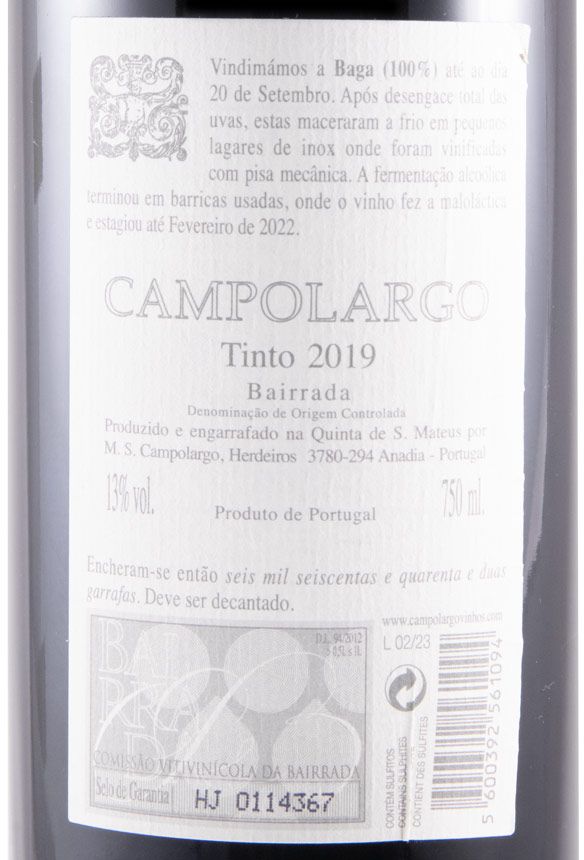 2019 Campolargo Baga red
