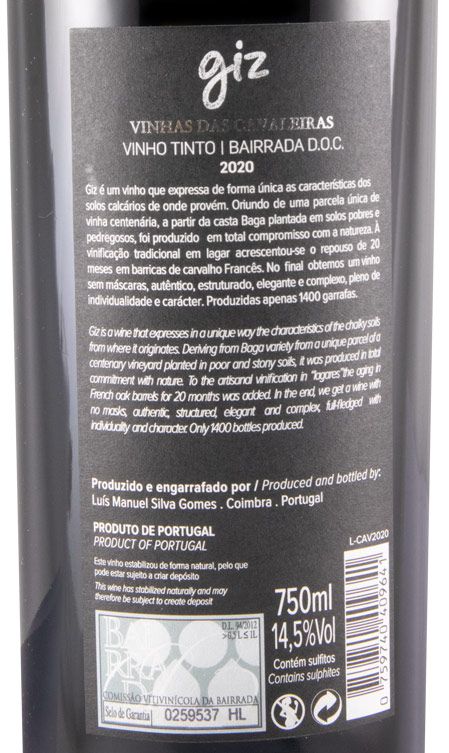 2020 Giz by Luís Gomes Vinha das Cavaleiras red