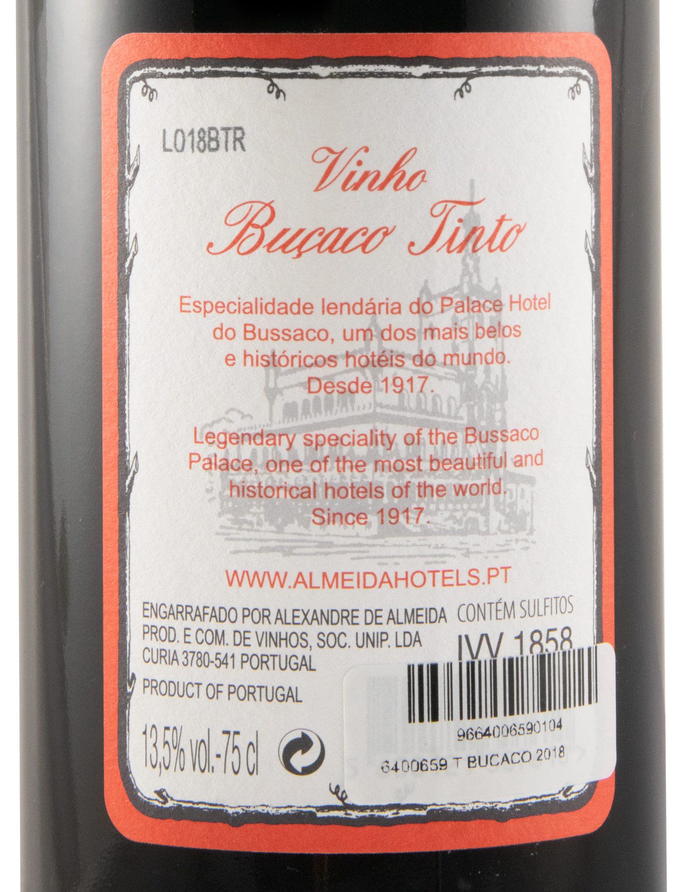 2018 Buçaco Reservado tinto