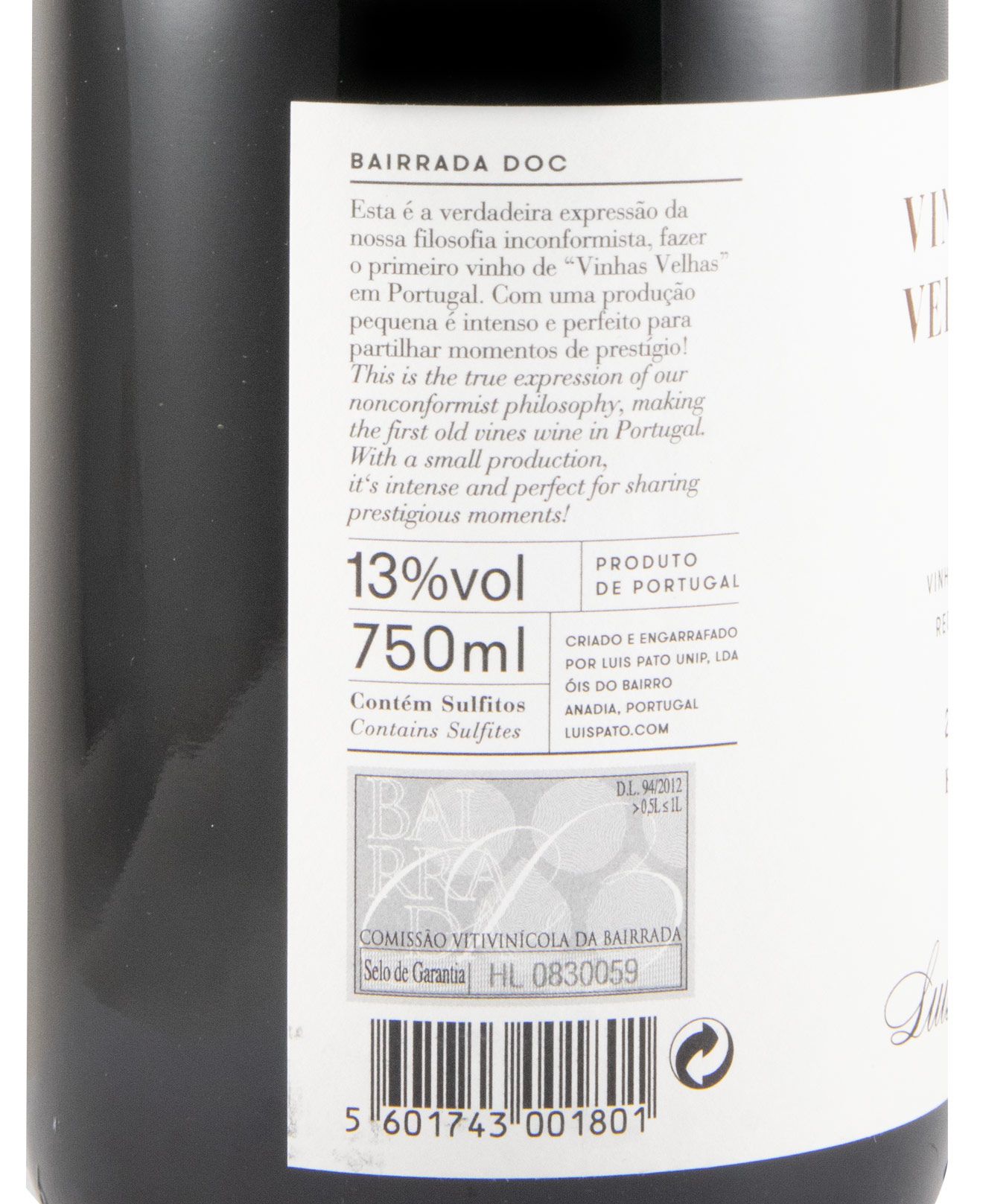 2021 Luís Pato Vinhas Velhas red