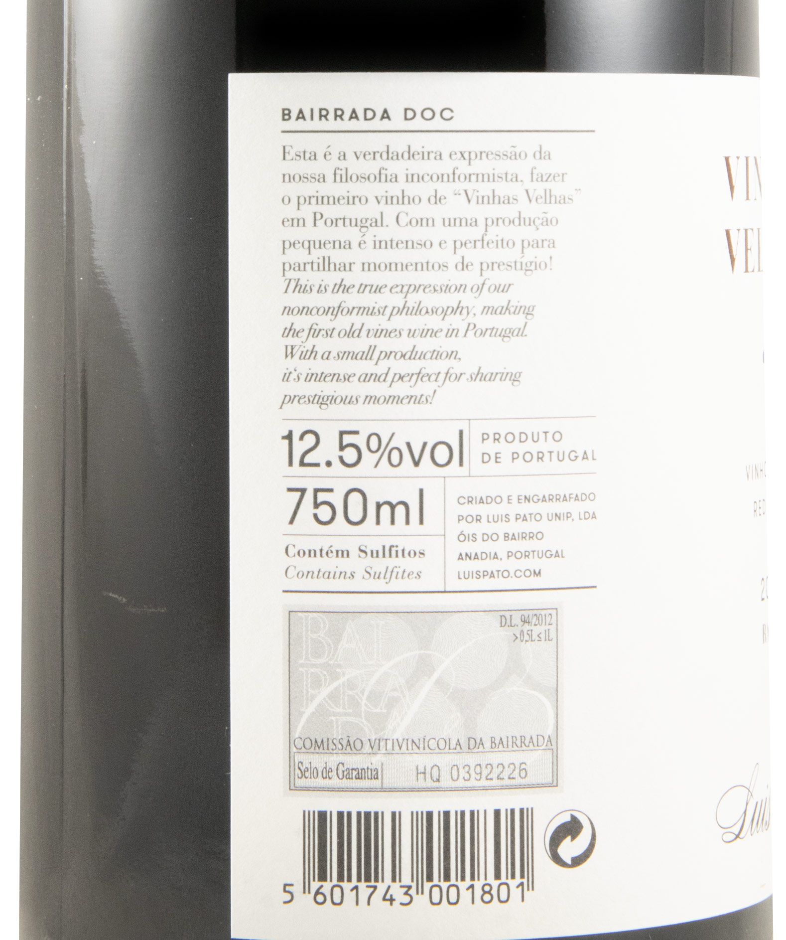 2022 Luís Pato Vinhas Velhas red