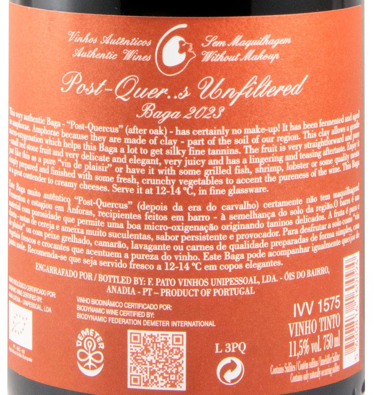 2023 Filipa Pato Post-Quercus Baga red