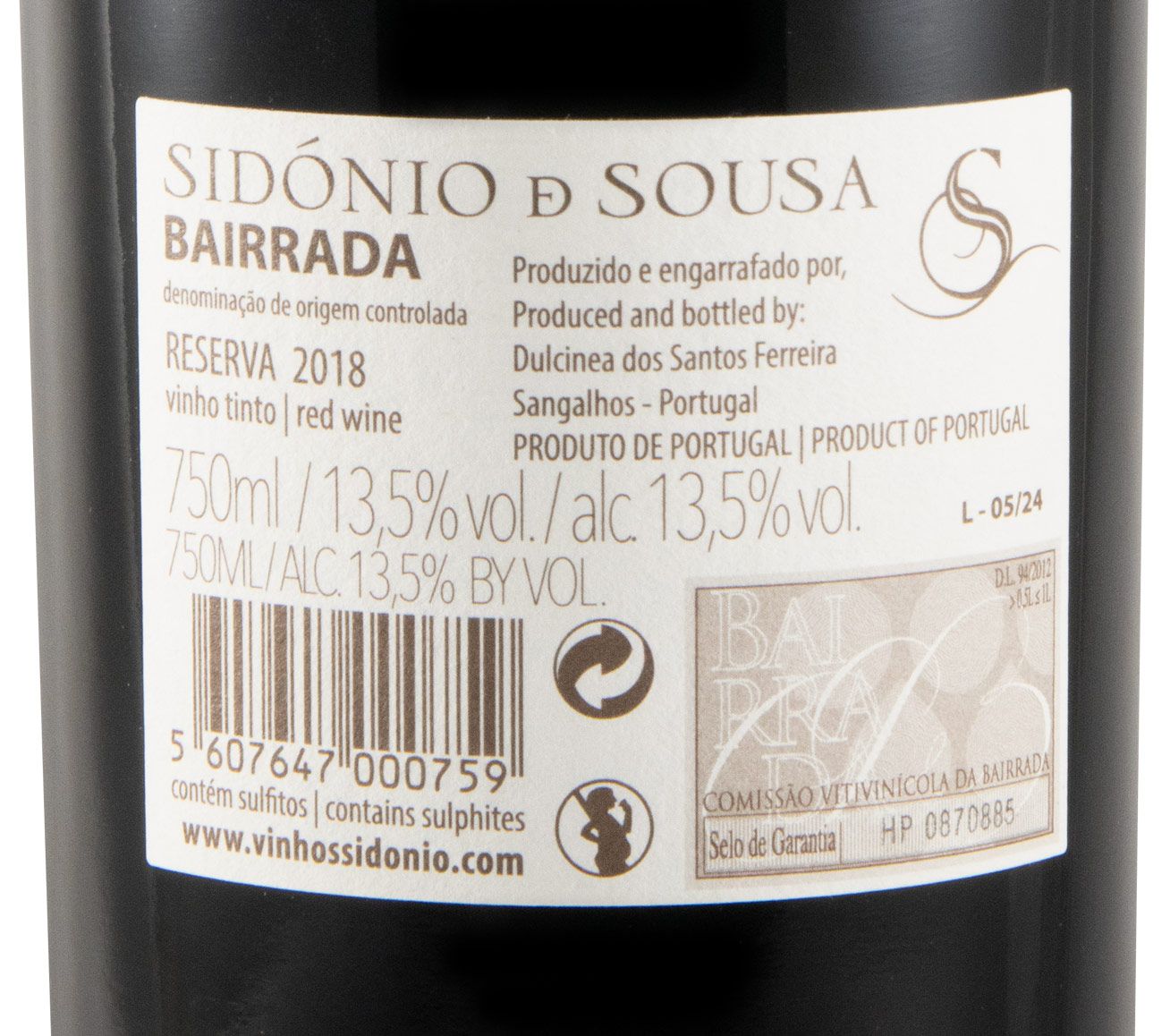 2018 Sidónio de Sousa Reserva red